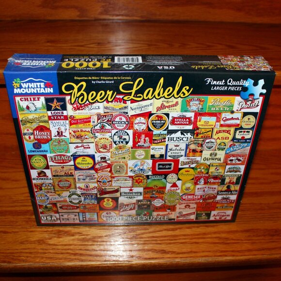 3/$55❤️new BEER LABELS CHEERS! White Mountain Puzzle Company Étiquettes De Bière - Picture 3 of 11